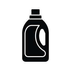 Black silhouette of a laundry detergent bottle with handle