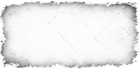 Distressed grunge frame with rough edges abstract vector border for graphic design projects isolated on white background