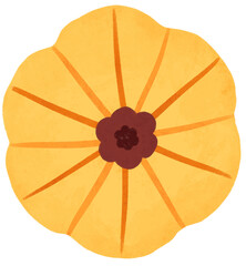 Isolated yellow flower illustration with transparent background. Cute floral doodle for flower arrangement, journaling, planner, greeting card, invitation, and decorative projects