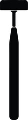 Illustration of a safety razor grooming tool black silhouette vector