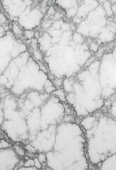White marble texture background with intricate grey veins, natural stone pattern for elegant design projects