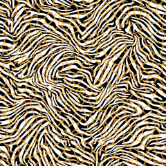 Obraz premium Elegant gold texture tiger, zebra. Creative luxury golden design backdrop.