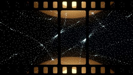 Film strip starry particle pattern