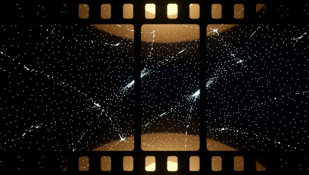Film strip starry particle pattern