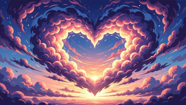 ハートの雲」の写真素材 | 112,663件の無料イラスト画像 | Adobe Stock