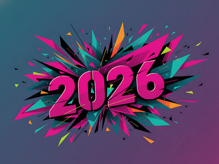 Edgy abstract 2026 illustration, Edgy Abstract 2026 Illustration - Dynamic & Forward-Looking Art