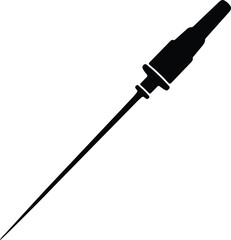 Illustration medical needle injection anesthesia equipment simple silhouette vector