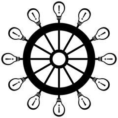 Gear and Light Bulb Development And Creativity Icon Symbol