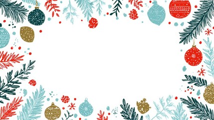 simple Seamless Christmas frame with place for text concept