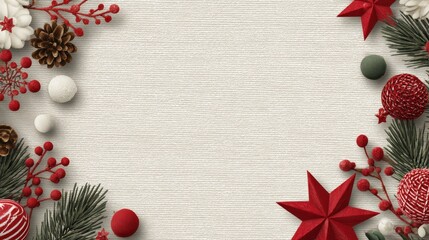 simple Seamless Christmas frame with place for text concept