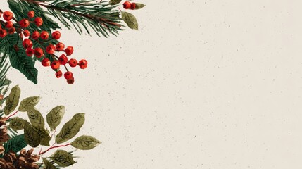 simple Seamless Christmas frame with place for text concept