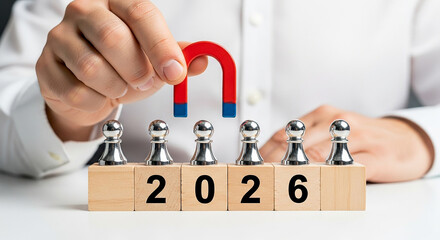 Attracting Success 2026 Magnet Tool Strategy Chess Pieces Future Planning Business Strategy Opportunity Investment and