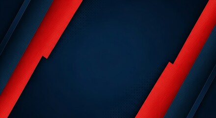 Dynamic dark blue background with diagonal red stripes and subtle texture for modern design and technology concepts