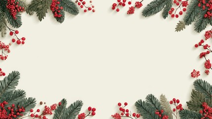 simple Seamless Christmas frame with place for text concept