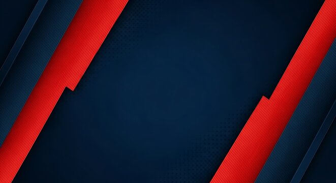 Dynamic dark blue background with diagonal red stripes and subtle texture for modern design and technology concepts - Powered by Adobe