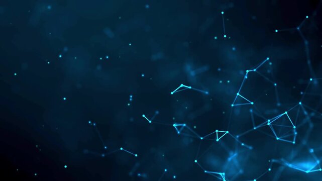 Technology plexus background. Digital abstract ai background with animated plexus lines and dots forming triangle networks perfect for science and tech concept videos