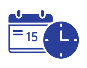 Calendar and clock icons symbolizing time management and scheduling