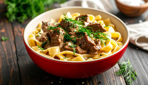 Beef Stroganoff with Pasta