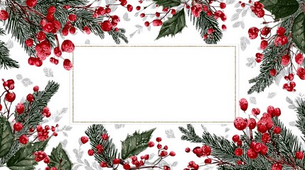 simple Seamless Christmas frame with place for text concept