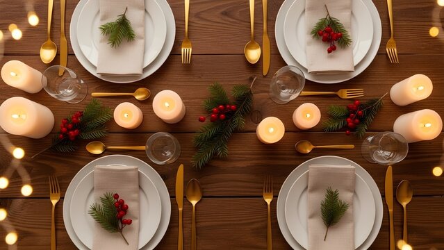 christmas table setting
