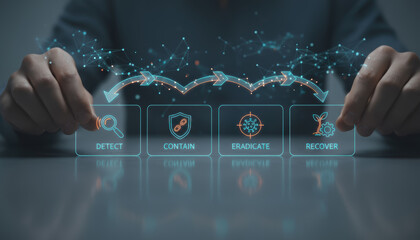Cyber protection strategy includes detect contain eradicate and recover steps to ensure effective cyber warfare defense and resilience