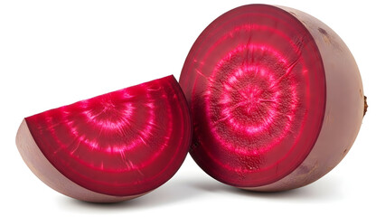 Vibrant sliced beetroot reveals rich, earthy tones