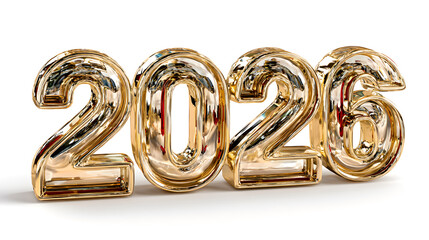 2026 new year written by golden color