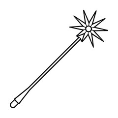 Sparkpath Wand Line Art on White Background