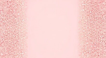 Fototapeta premium Elegant rose gold glitter border with soft pink center copy space