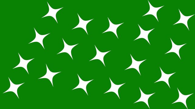 Twinkle light glitter stars, starry sky ,looping animation,flat,vector,doodles style stars blinking,The sparkling effects or magical appearance 4k animation on green screen background.4K