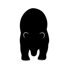Monochrome Polar Bear Silhouette An Iconic Representation of Arctic Wildlife