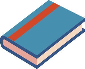 Vector Illustration of a book or notebook on a transparent background.