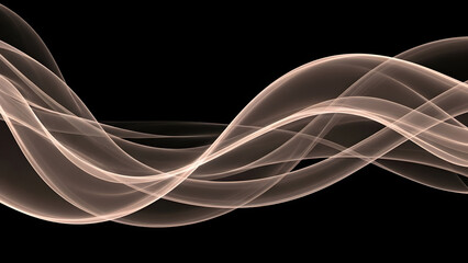 Elegant flowing abstract light trails create a sophisticated background for modern design and artistic presentations. isolated on white background