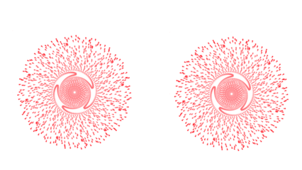 Dynamic geometric design with vibrant red dots creating mesmerizing patterns, perfect for modern backgrounds and futuristic themes, inspiring innovation and energy