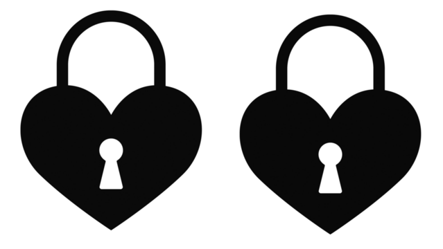 Unlock your heart with this modern heart shaped padlock, a symbol of love, security, and unbreakable bonds, perfect for romantic designs and heartfelt messages - Powered by Adobe