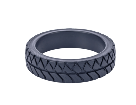 Tire tread pattern ring or band isolated on transparent background