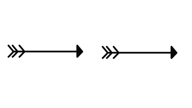 Sleek arrow design pointing forward on contrasting halves for strategic direction, goal focus, and modern minimalist designs, perfectly versatile for any project