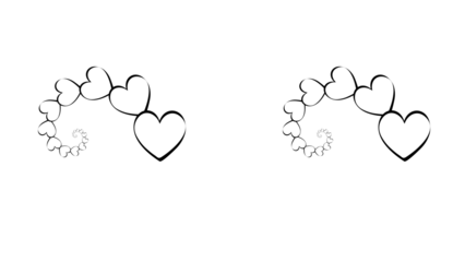 Elegant heart spiral design perfect for Valentine's Day cards, wedding invitations, or romantic projects conveying love and connection with grace and style