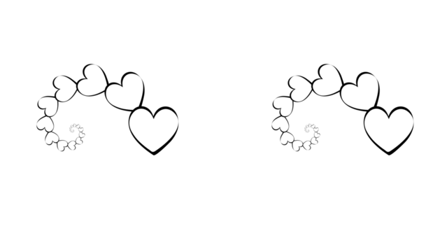 Elegant heart spiral design perfect for Valentine's Day cards, wedding invitations, or romantic projects conveying love and connection with grace and style