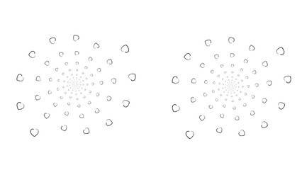 Modern love heart pattern design element for romantic projects, create a contemporary feel with...