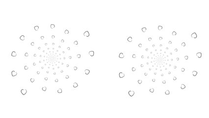 Modern love heart pattern design element for romantic projects, create a contemporary feel with this heart shape spiral for your designs, adding a touch of love