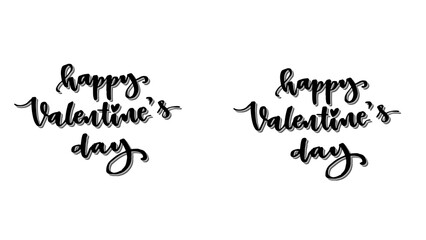 Happy Valentine's Day lettering evokes love, perfect for romantic cards, social media posts, and heartfelt messages with elegant typography and modern calligraphy