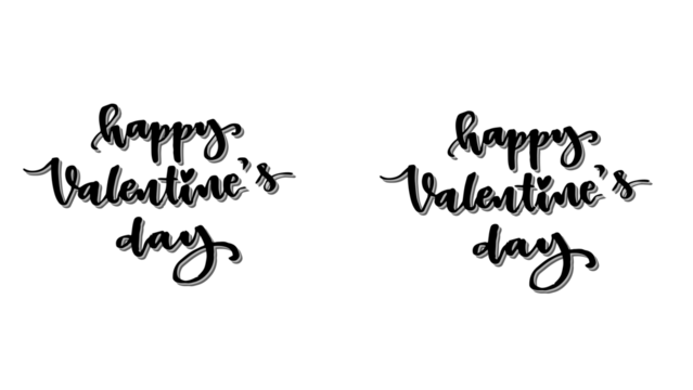 Happy Valentine's Day lettering evokes love, perfect for romantic cards, social media posts, and heartfelt messages with elegant typography and modern calligraphy