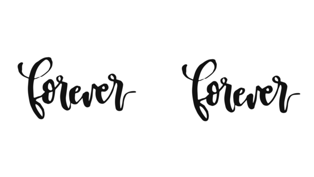Elegant 'Forever' Script for Lasting Love and Commitment, Perfect for Wedding Designs and Anniversary Cards, Conveying Eternal Affection and Enduring Bonds