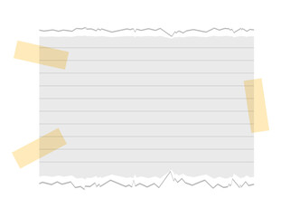 sheet of paper with tape torn paper clipart journal illustration