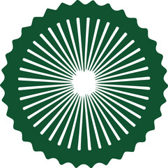 Circular Starburst Emblem with Wavy Edge - Badge, certificate seal, and award graphic icon