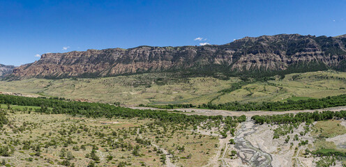 Mountain Range along the Shoshone River's South Fork Wyoming