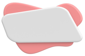 3D Blob. Abstract Text Box. 3D illustration.