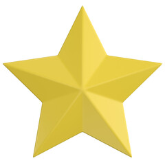 3D star. Star shape. 3D illustration.
