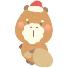 Obraz premium Santa capybara 